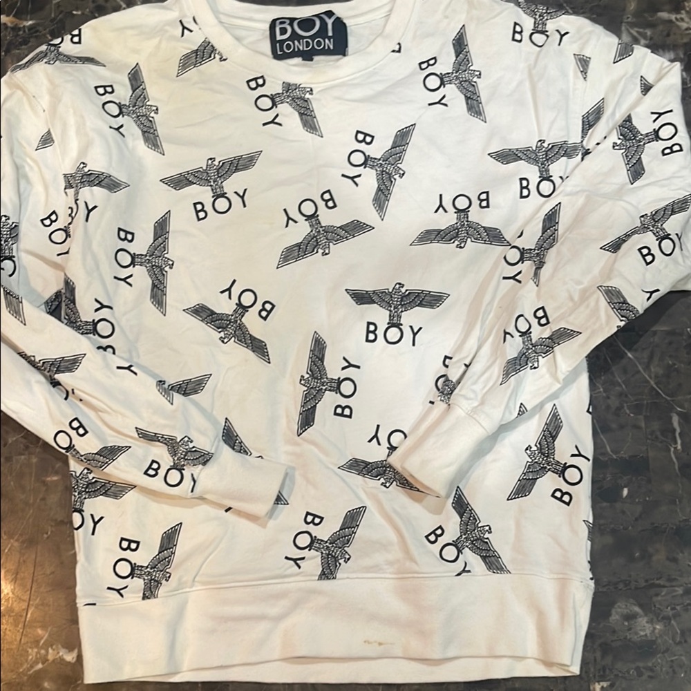 Boy London White Graphic Sweatshirt
